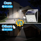 Solar Lights Outdoor  40 Led Motion Sensor Security Lights Solar Flood Lights Wa