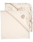 Baby Hooded Towel  2-pk Ivory khaki 
