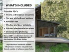 Redwood Cabin Construction Plans  2 Bedroom  Floorpan - Blueprints