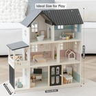 Wooden Dollhouse For Kids  6-room Modern Style Toy Doll House Free Shipping