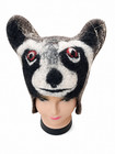 Raccoon Sauna Hat Handmade Felt Wool Cap Animal Bath Hat Gift For Sauna Lover