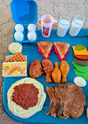84 Pc Lot Vintage 1990s Pretend Play Food Set Fisher Price   Generic Realistic