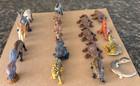 Lot Of 18 Yowie Animal Mini Figure Toy Realistic Hyena Glider Newt Reindeer More