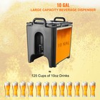 Insulated Hot And Cold Beverage Dispenser Server 10 Gallon Food-grade Black