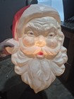 Vintage Christmas Light Blow Mold Santa Claus Face Head 21 5    Union Products 
