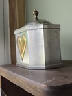 Vintage Williamsburg Kirk Stieff Pewter Heart Box Tobacco Box Caddy Unengraved