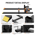 Clamp On Pallet Forks W stabilizer Bar  60  4000lbs Bucket Tractor Fork Loader