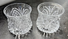 Fostoria  aristocrat  Old Fashioned Lowball Whiskey Glasses 3-1 2    Crystal  Pair