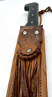 Vintage Mexican Machete With Hand Tooled Leather Sheath 19    Ships Fast