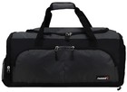 Foolsgold Large Sports Holdall Duffel Bag In Black grey