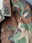 Vtg Desert Storm Jacket Usa Army Military Woodland Camouflage Medium Short