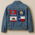 Texas Shape State Flag Patch Lone Star Emblem Souvenir Embroidered Iron-on Tx