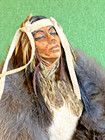 Vtg 2000 T Dickerson Signed Real Fur Native Spirit Doll Bisque Porcelain