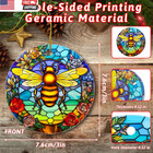Christmas Tree Decorations Bee Ornament  Colored Ceramic Christmas Tree Ornament