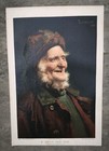Antique 1890 A Jolly Cornish Fisherman Old Man Portrait Book Print Painting Art