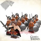 30pcs Game Of Thrones House Stark Composite Army 4cm Plastic Figure Diy Toy