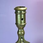 Pair Antique Victorian Solid Brass Tavern Bell Candle Holder England Mid-1800s