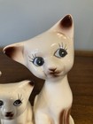 3 Cat Kitten Salt   Pepper Shakers Toothpick Holder With Tray 4 Piece Set Vtg