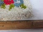 Vintage Floral Bright Flower Latch Hook Complete Finished 13 