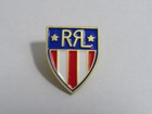 Retro Double Rl Ralph Lauren Usa Shield Brass Brooch Lapel Pin 