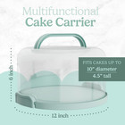 Cake Carrier With Lid And Handle - Multipurpose Cake Stand With Lid For 10    Cake