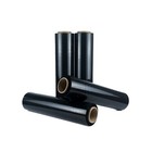 80 Gauge - 4 Rolls Black Shrink Wrap Stretch Film 18  X 1000  Total 4000 Ft
