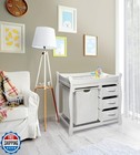 Badger Basket Sleigh-style Baby Changing Table - Diaper Changing Station With