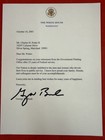 Original President George W  Bush Signed Letter 2003 Autograph