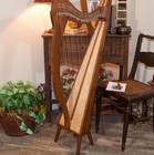 Roosebeck 29-string Minstrel Harp W chelby Levers   Pedestal- 5 Panel