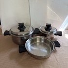 Health Craft 304 Surgical Steel 5 Ply  Pan Bundle Of 3