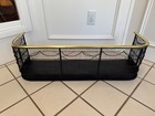 Antique 19c English Victorian Brass   Wire Mesh Nursery Fireplace Fire Fender