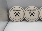 Set Of 4 Hutton   Smith Brewing Company Beer Coasters Round Cardboard