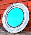 Canal Boat Porthole Mirror Window Glass-nickel Finish Ship Wall Window 17 Inches