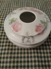Vintage Made In Germany Porcelain Hair Receiver White Roses Gold Accent