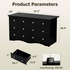Black Dresser For Bedroom With 6 Drawers  47 2  Wide Chest Storage Organizer And