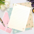 Ksiwre 48 Pcs Stationery Paper And Envelopes Set cute Floral Stationary Set F   