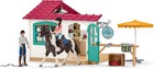 Schleich Horse Club Cups And Saddles Caf Playset With Tom Emily And Pinto 97    