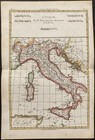 1781 Bonne Atlas Italy  Rome Venice Florence Naples   Sicily  Nice Antique Map