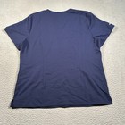 Figs Women Casma Scrub Top Women Xl Blue Three Pocket Short Sleeve Nurse Medical