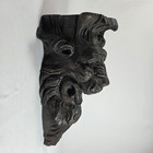 Chinese Garden Lion Head Wall Corbel Brown Cast Resin Architectural Element