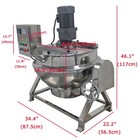 52 8gal Tilting Jacketed Kettle Commercial Cooking Sandwich Steam Pot 220v 200l