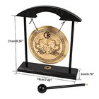 Mose Cafolo Zen Brass Gong Table Decor   Feng Shui Dragon Taiji Meditation Gift
