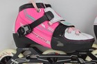 Warp Adjustable Inline Speed Skates 3-wheels Pink Medium Youth Size 3-6