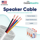 16awg 4-conductor Cl2 Rated Speaker Wire     16 4 Audio Cable 100ft 250ft 500ft