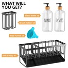 Cisily Kitchen Dish Soap Dispenser Set With Black Sponge Holder And 2 Pack 16   