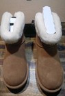 Womens Ugg Mini Bailey Mixed Bow Chestnut Suede Sheepskin Boots Sz 9 New Box
