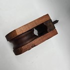 Antique Wood Rope Pulley Rigg Nautical Boat Beach Rustic Primitive Decor Vtg