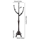 Wooden Freestanding Clothes Rack Bedroom Hat Coat Rack Tree Stand Hanger 8 Hooks