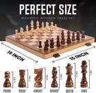 15  Magnetic Wooden Chess Set Folding Board W  Staunton Pieces