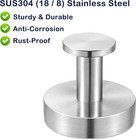  2-pack  Brushed Nickel Round Towel Hooks Sus304 Stainless Steel Heavy Duty